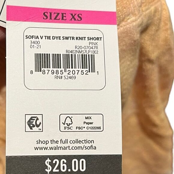 Sofia Vergara Tie Dye Sweater Knit Shorts, Size XS, NWT - Picture 7 of 12